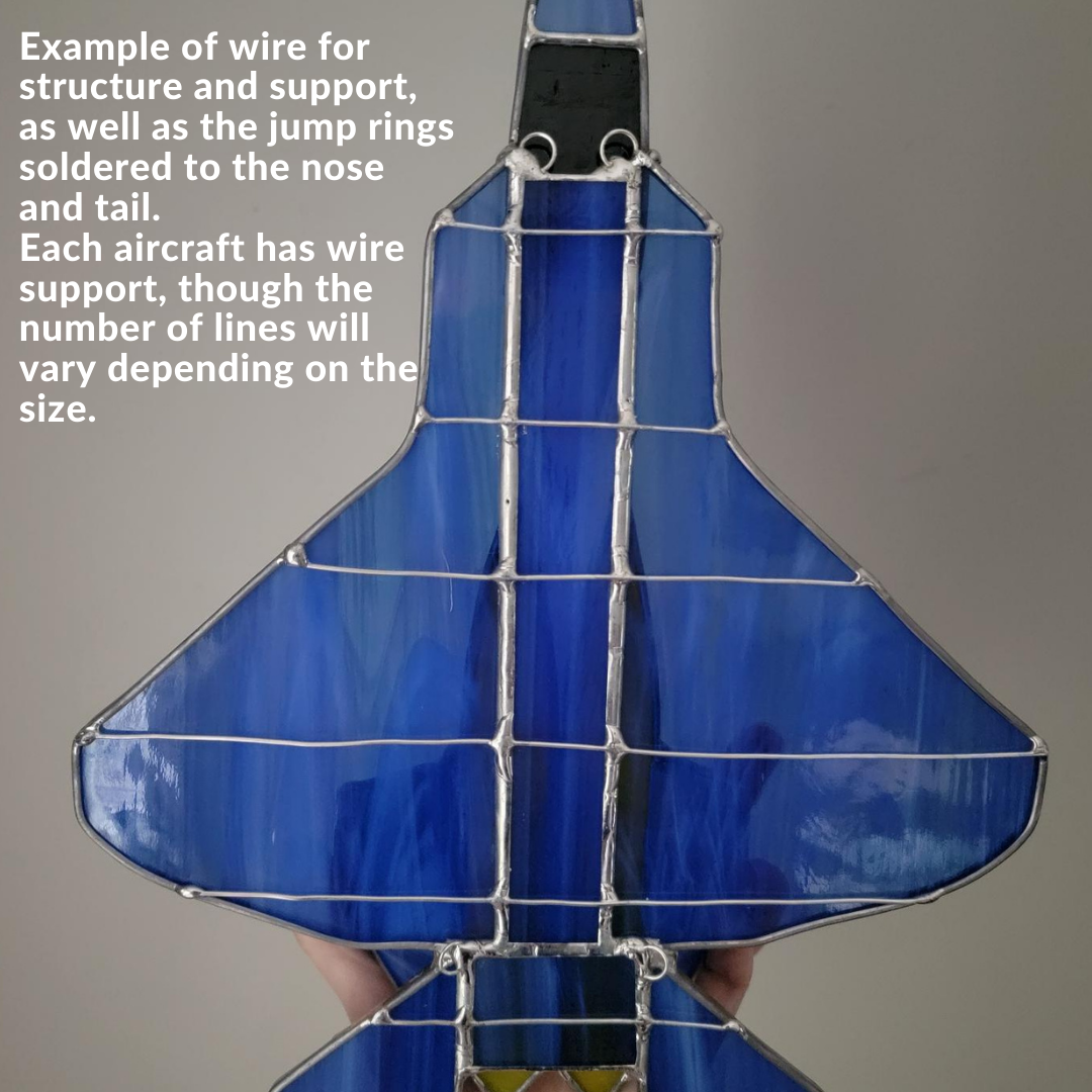 Custom Stained Glass Jet (F & A)