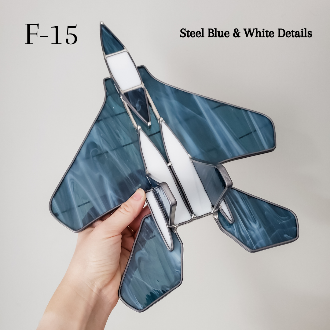 Custom Stained Glass Jet (F & A)