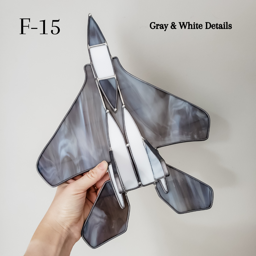 Custom Stained Glass Jet (F & A)