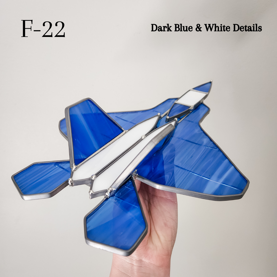Custom Stained Glass Jet (F & A)