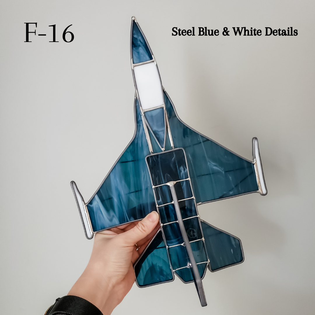 Custom Stained Glass Jet (F & A)