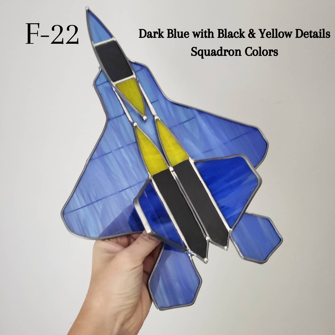 Custom Stained Glass Jet (F & A)