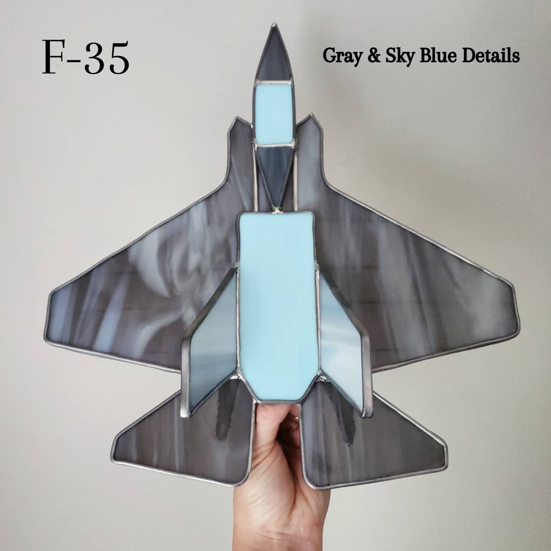 Custom Stained Glass Jet (F & A)