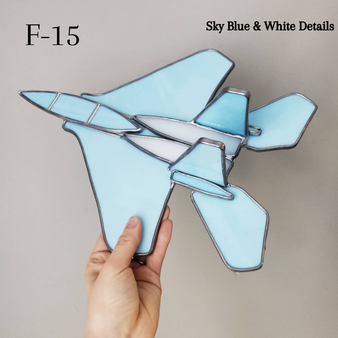 Custom Stained Glass Jet (F & A)