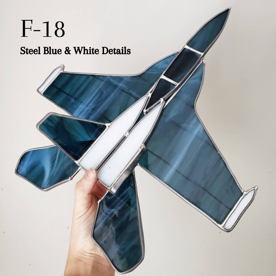 Custom Stained Glass Jet (F & A)