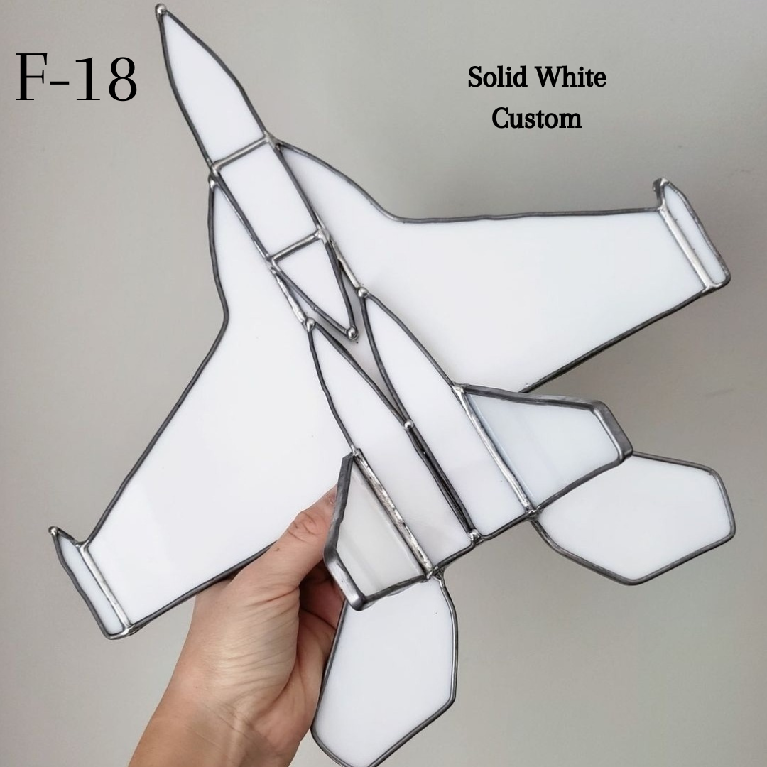 Custom Stained Glass Jet (F & A)