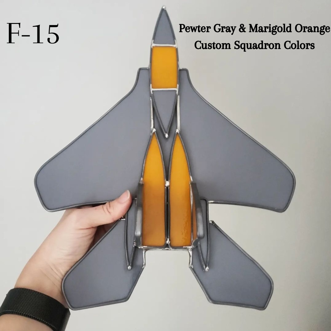 Custom Stained Glass Jet (F & A)