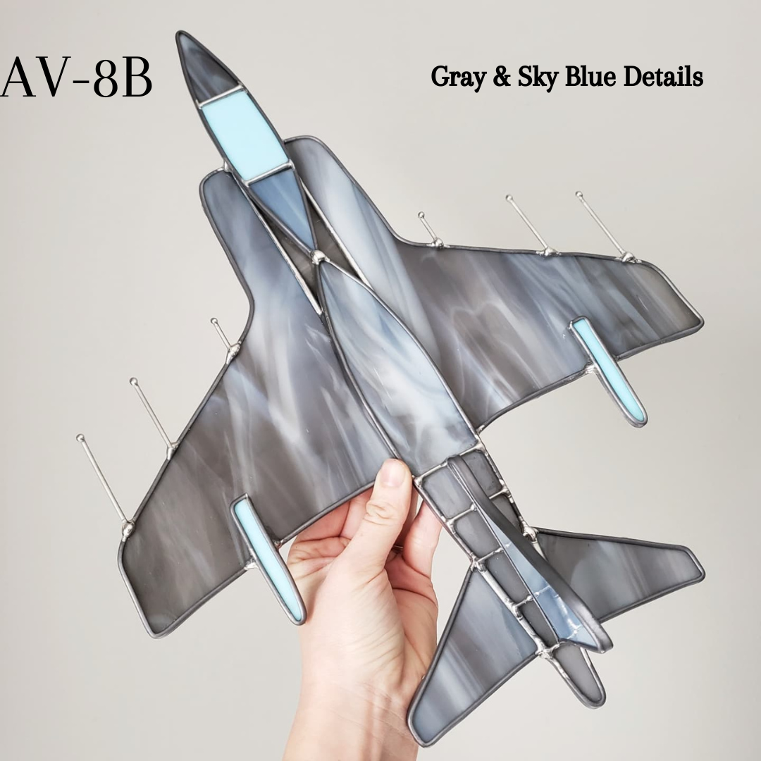 Custom Stained Glass Jet (F & A)