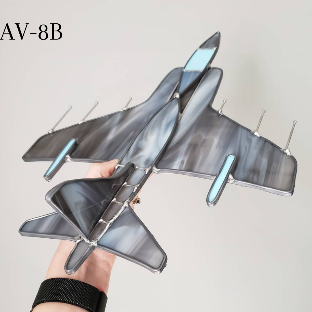 Custom Stained Glass Jet (F & A)