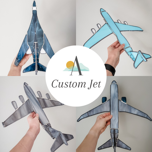 Custom Stained Glass Jet (KC, C, E, P, & B)