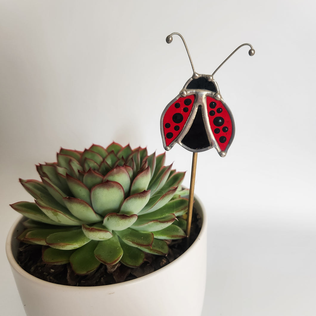 Ladybug Plant Stake