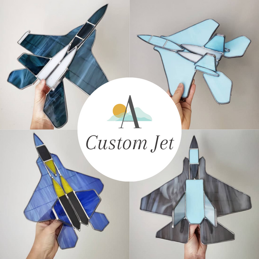 Custom Stained Glass Jet (F & A)