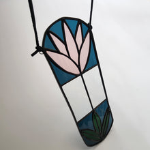 Load image into Gallery viewer, Cottage Flower Panel - Pink &amp; Steel Blue
