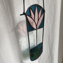 Load image into Gallery viewer, Cottage Flower Panel - Pink &amp; Steel Blue
