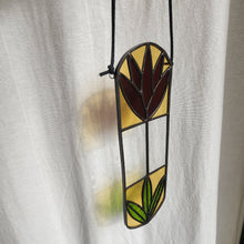 Load image into Gallery viewer, Cottage Flower Panel - Burgundy &amp; Light Amber
