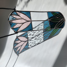 Load image into Gallery viewer, Cottage Flower Panel - Pink &amp; Steel Blue
